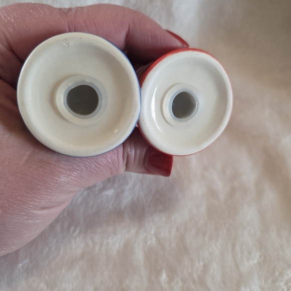 Vintage Lighthouse Salt & Pepper Shakers Red & White, Blue & White - Picture 6 of 8